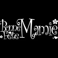 Fashion RETIF Sticker Texte Bonne F Te Mamie Blanc 35 X 100 Cm