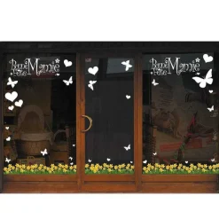 Fashion RETIF Sticker Texte Bonne F Te Mamie Blanc 35 X 100 Cm