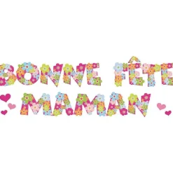 Shop RETIF Sticker Texte En Fleurs Bonne F Te Maman 35 X 100 Cm