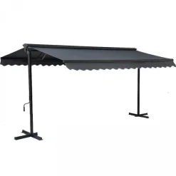 Best Sale RETIF Store Double Pente Avec Coffre 3X4 M En Aluminium Gris Anthracite