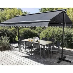 Best Sale RETIF Store Double Pente Avec Coffre 3X4 M En Aluminium Gris Anthracite