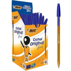 Hot RETIF Stylos Bic Cristal Pointe Fine Bleue - Par 50