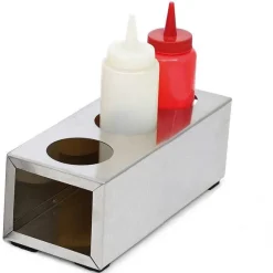 Best Sale RETIF Support 3 Flacons Sauces 240/360Ml 23X8,5X8Cm Inox