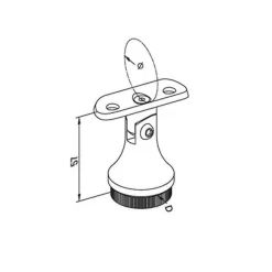 Outlet RETIF Support Articul De Main Courante Sur Poteau Inoxi