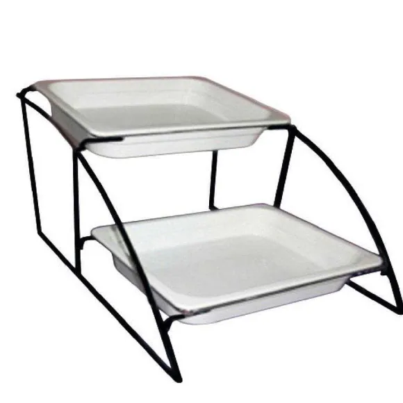 Outlet RETIF Support Pr Sentation Pour Bacs Gastronorme 1/2 2 Niveaux 36Cm Epoxy Noir