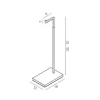 Shop RETIF Support R Glable Sac Main, Noir Avec Base Bois