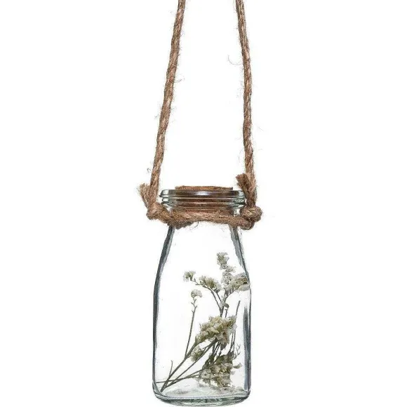 Cheap RETIF Suspension Bois Avec 4 Pots En Verre Et Fleurs S Ch Es L 53 Cm