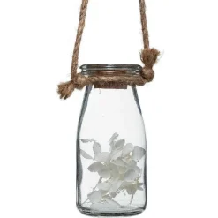 Cheap RETIF Suspension Bois Avec 4 Pots En Verre Et Fleurs S Ch Es L 53 Cm
