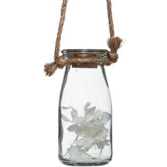 Cheap RETIF Suspension Bois Avec 4 Pots En Verre Et Fleurs S Ch Es L 53 Cm