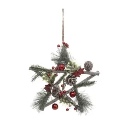 Online RETIF Suspension De No L Etoile En Bois Avec Branchage Et Décoration H30Cm