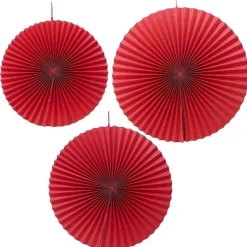 Store RETIF Suspension Ventail En Papier Rouge 30,40 Et 50 Cm