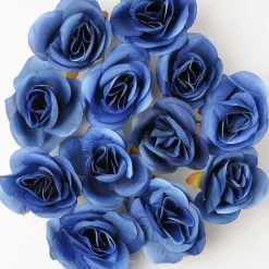 Flash Sale RETIF T Tes De Rose Artificielle X12 Bleu 4,50Cm Pour Boule De Rose