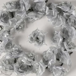 Clearance RETIF T Tes De Rose Artificielle X24 Argent 5Cm Pour Boule De Rose