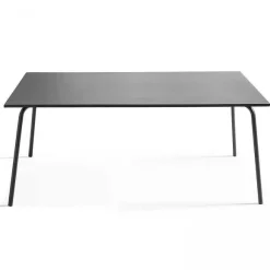Discount RETIF Table Acier Rect 180X90X72 + 8 Fauteuils Palavas Anthracite Acier