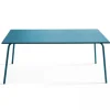 Hot RETIF Table Acier Rect 180X90X72 + 8 Fauteuils Palavas Bleu Pacific Acier