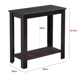 New RETIF Table Basse De Salon D'Appoint Meuble De Rangement Stockage Mdf 61,3Cm Marron