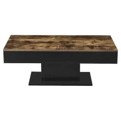 Store RETIF Table Basse De Salon Rangement Panneau De Particules 110Cm Noir Marron