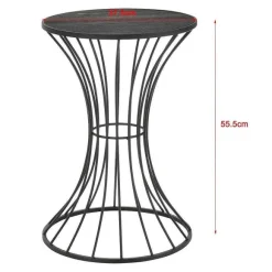 Best Sale RETIF Table Basse De Salon Sablier Rangement M Tal Et Mdf 37,5Cm Noir