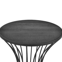 Best Sale RETIF Table Basse De Salon Sablier Rangement M Tal Et Mdf 37,5Cm Noir
