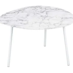 Store RETIF Table Basse En M Tal Imitation Marbre Ovoid 58X51Cm
