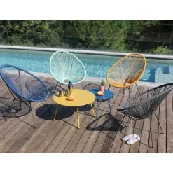 Flash Sale RETIF Table Basse Jardin Ronde En Acier Rio 50Cm