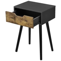 Cheap RETIF Table Basse Pour Salon Meuble Tiroir Pvc 60Cm Noir