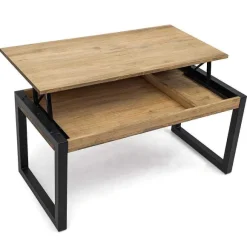 New RETIF Table Basse Relevable Icub Strong Eco 50X100X52 Cm 18Mm Noir-Vieilli -