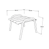 Cheap RETIF Table Basse Repose-Pieds Ottoman D'Ext Rieur Fleole En Aluminium Gris Perle