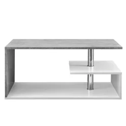 Cheap RETIF Table Basse Salon Avec Tag Re Rangement En Mdf 90Cm Blanc Et B Ton