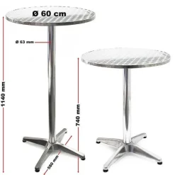 Cheap RETIF Table Bistro Haute Bar Aluminium R Glage H Pliable 74/114Cm 60/63Cm