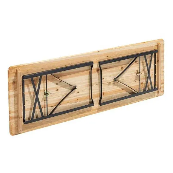 New RETIF Table Brasserie 180X60X76 Cm + 2 Bancs En Bois 180X25X46Cm