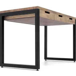Fashion RETIF Table Bureau Icub Strong 1 Grand Tiroir 60X120X75Cm Noir Effect-Vintage