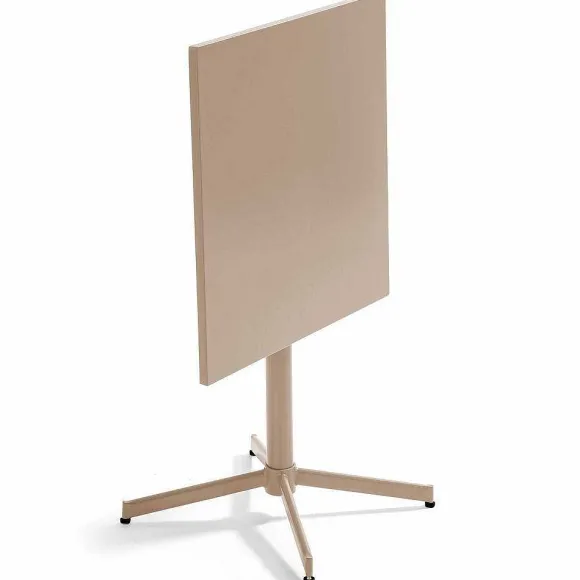 Hot RETIF Table Carr E Bistro Inclinable Palavas Taupe Acier 70X70 Cm