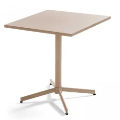 Hot RETIF Table Carr E Bistro Inclinable Palavas Taupe Acier 70X70 Cm