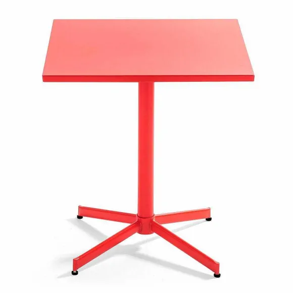 Online RETIF Table Carr E Bistro Inclinable Palavas Rouge Acier 70X70 Cm