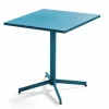 Outlet RETIF Table Carr E Inclinable 70X70 Cm+ 2 Fauteuils Palavas Bleu Pacific Acier
