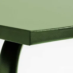 Cheap RETIF Table Carr 70X70 Cm+ 4 Fauteuils Vert Cactus Acier Palavas