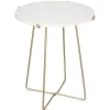 Flash Sale RETIF Table D'Appoint Marbre Blanc Et M Tal Or 43 X H50Cm