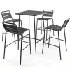 Hot RETIF Table De Bar Anthracite Acier Palavas 70X70X105 Cm
