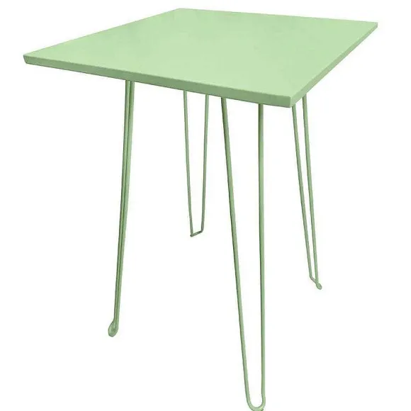 Flash Sale RETIF Table De Bar D'Ext Rieur Carr E Biscarosse 70X70Cm En Aluminium Vert D'Eau