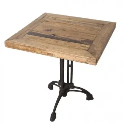 Store RETIF Table De Bar Plateau Bois Cir L70 X P70 X H75 Paisseur 4