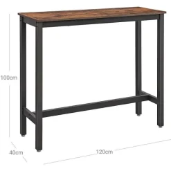 Clearance RETIF Table De Bar Table Haute Fine Table De Cuisine 120X40X100Cm Table De Sall