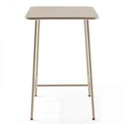 Cheap RETIF Table De Bar Taupe Acier Palavas 70X70X105 Cm