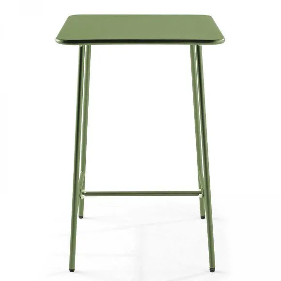 Sale RETIF Table De Bar Vert Cactus Acier Palavas 70X70X105 Cm