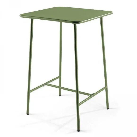 Sale RETIF Table De Bar Vert Cactus Acier Palavas 70X70X105 Cm