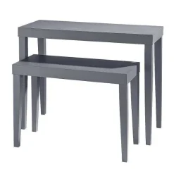 Best RETIF Table De Pr Sentation Anthracite Mat L100Xp40Xh79.5Cm - L80X P35 X H60Cm X2