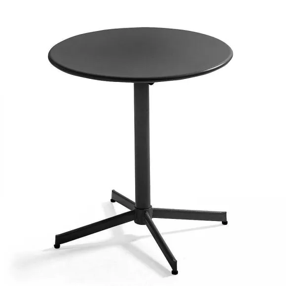 Best Sale RETIF Table De Terrasse Ronde Bistro Inclinable En Acier Anthracite