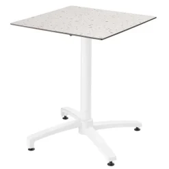 Fashion RETIF Table De Terrasse 60X60Cm Inclinable Stratifi Terrazzo Mouchet