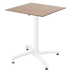 Flash Sale RETIF Table De Terrasse 60X60Cm Inclinable Stratifi Ch Ne Naturel