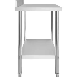 Store RETIF Table De Travail De Cuisine Avec Dosseret 120X60X93Cm Acier Inoxydable